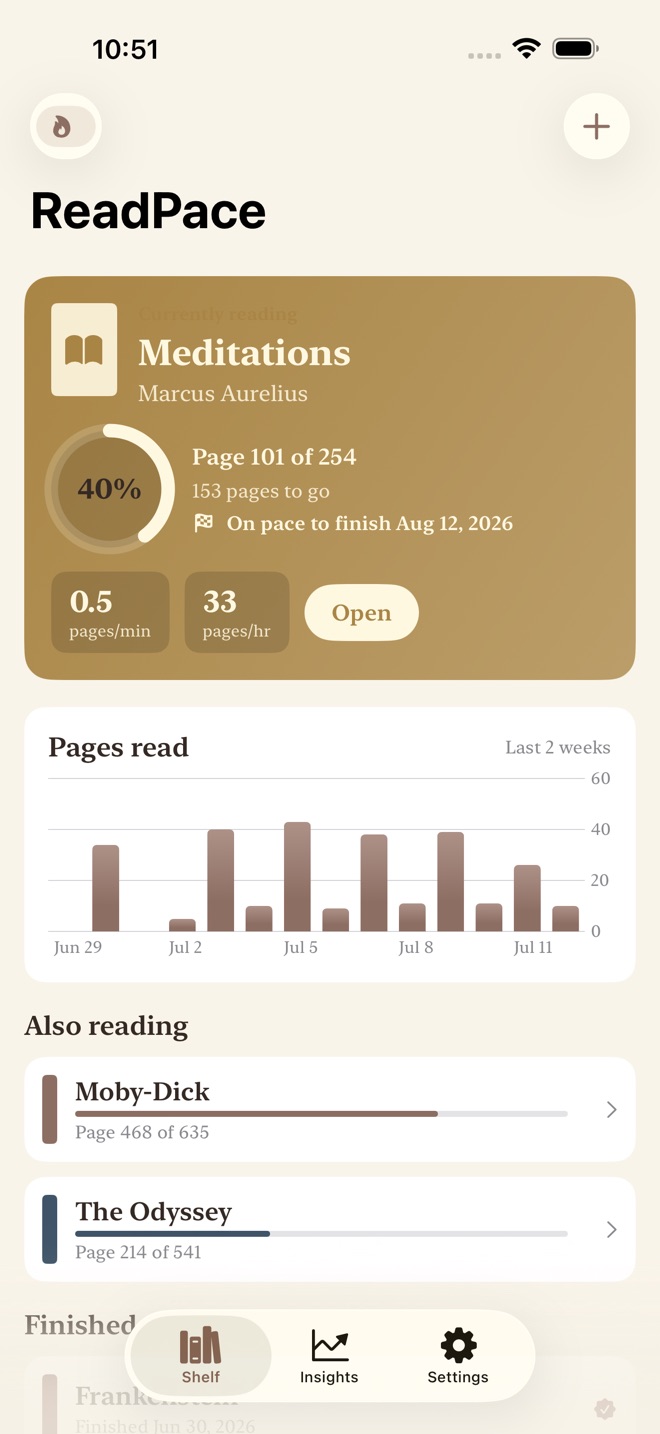 ReadPace: Finish The Book capture d’écran 1