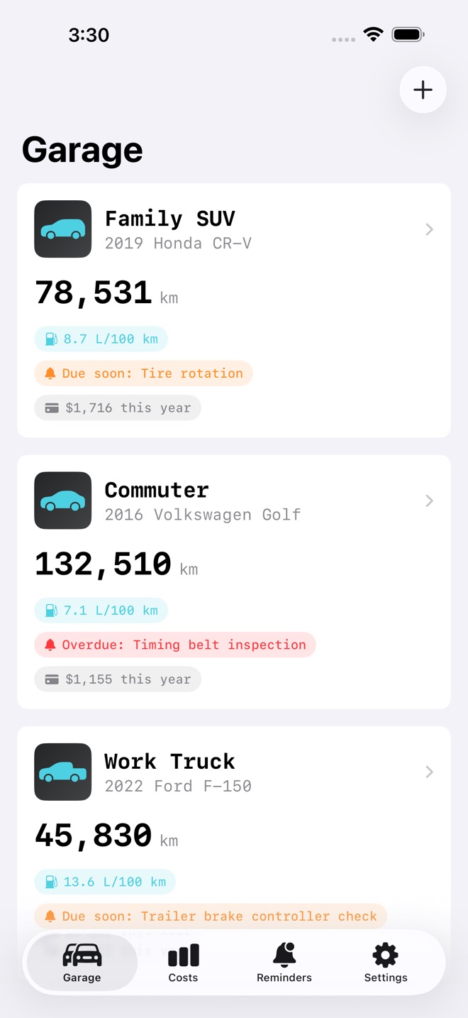 MotorLog: Car Maintenance capture d’écran 1