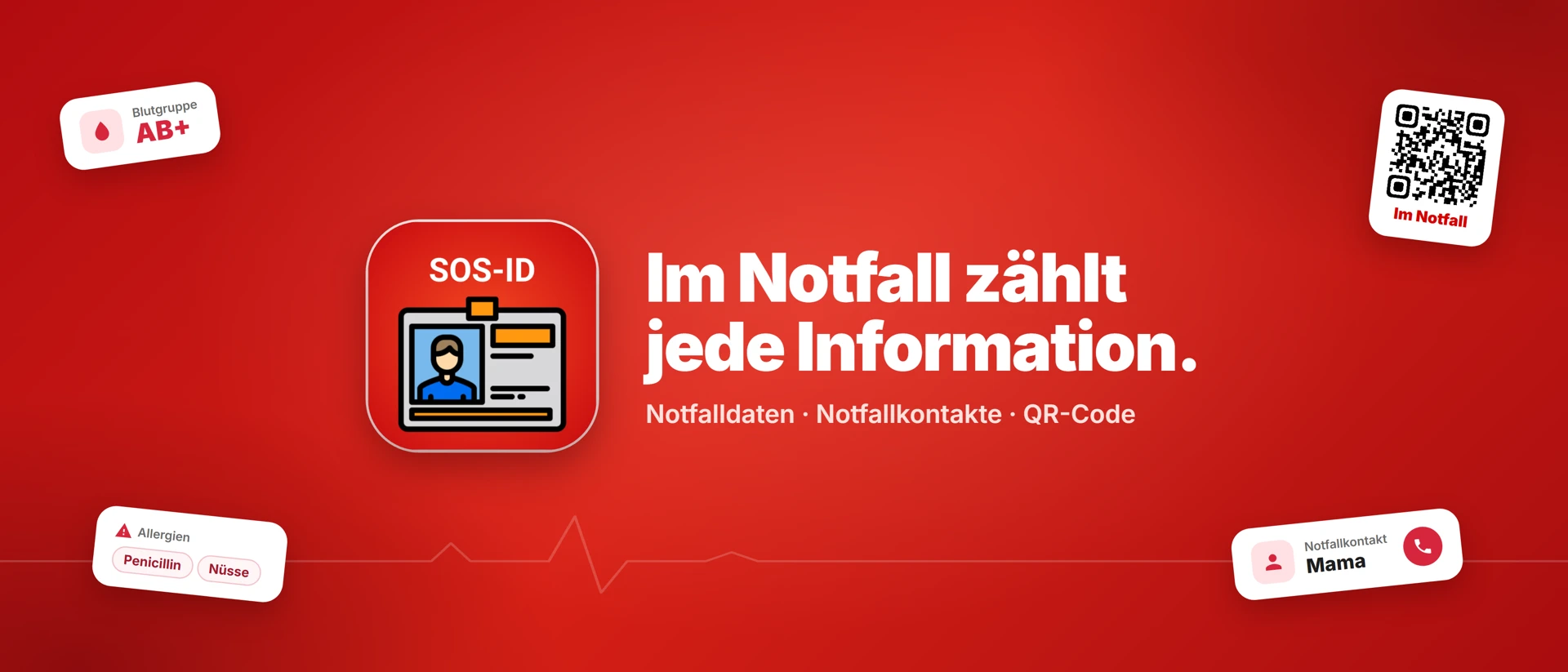 SOS ID: Notfallpass product page header