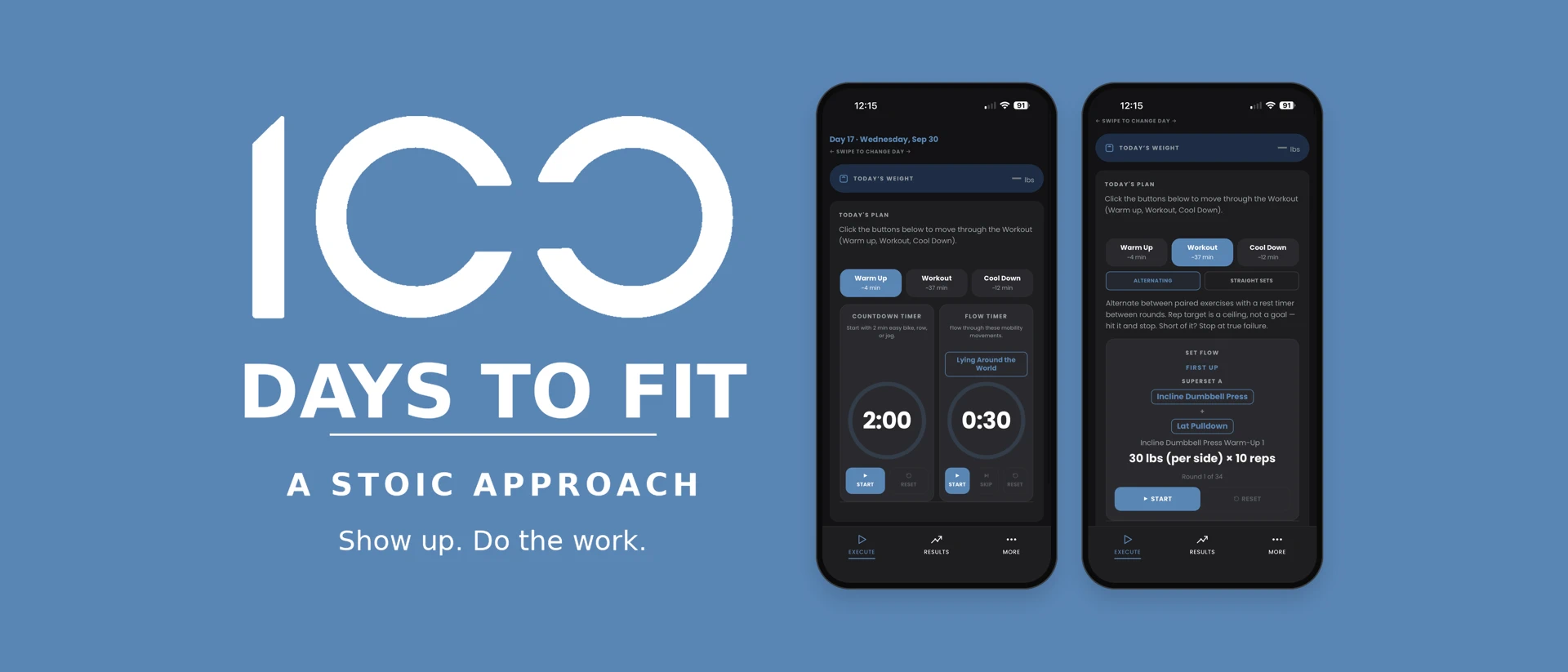 100 Days to Fit product page header