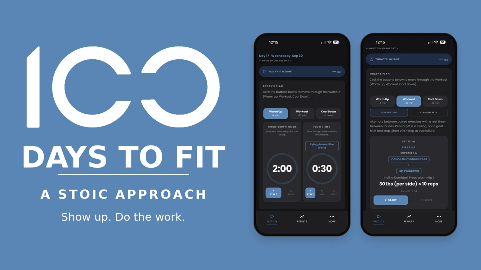 100 Days to Fit App Store product page header