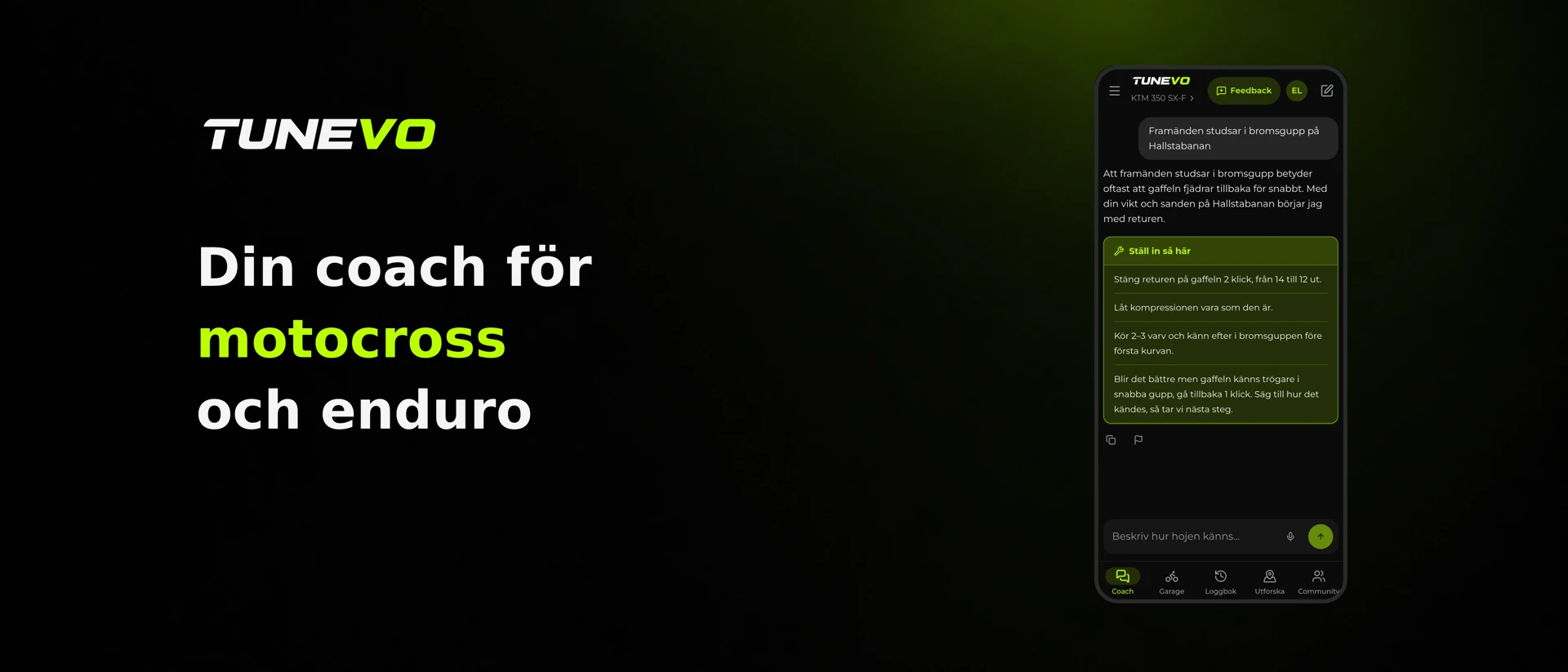 Tunevo product page header
