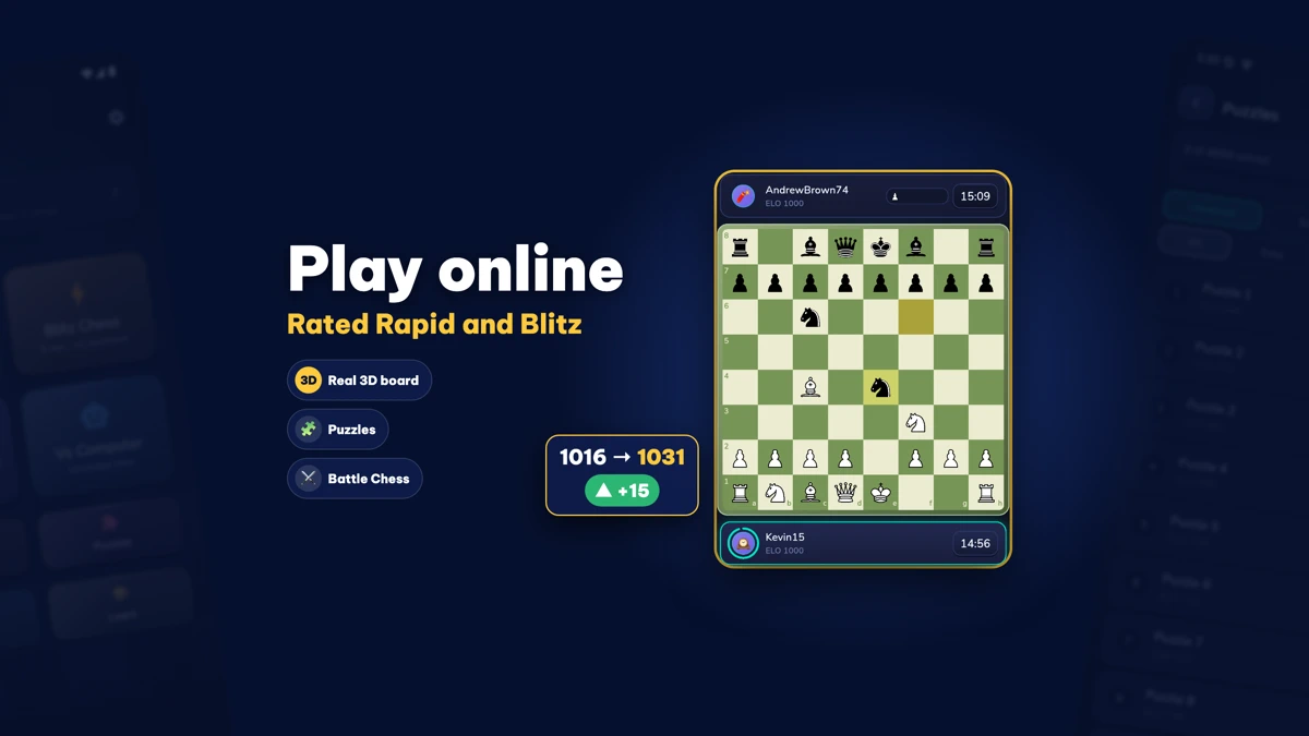 Chess Online: Play & Puzzles App Store product page header