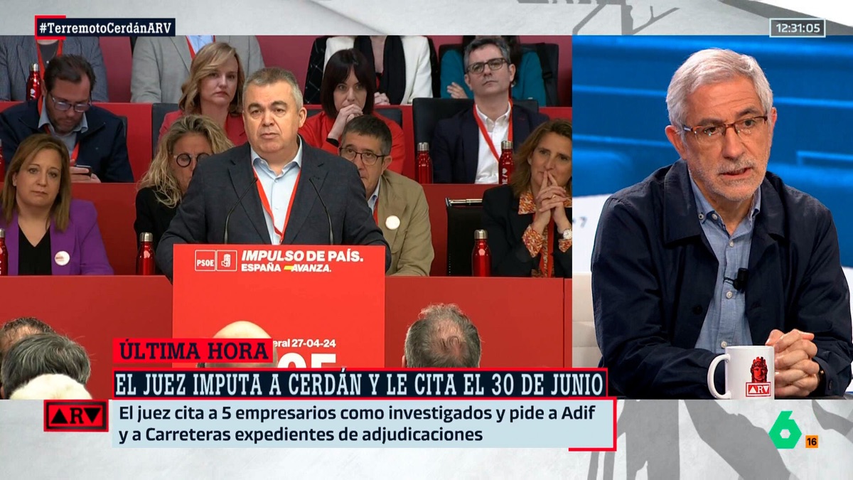 ‎Llamazares, sobre la imputación de Santos Cerdán tras el demoledor ...