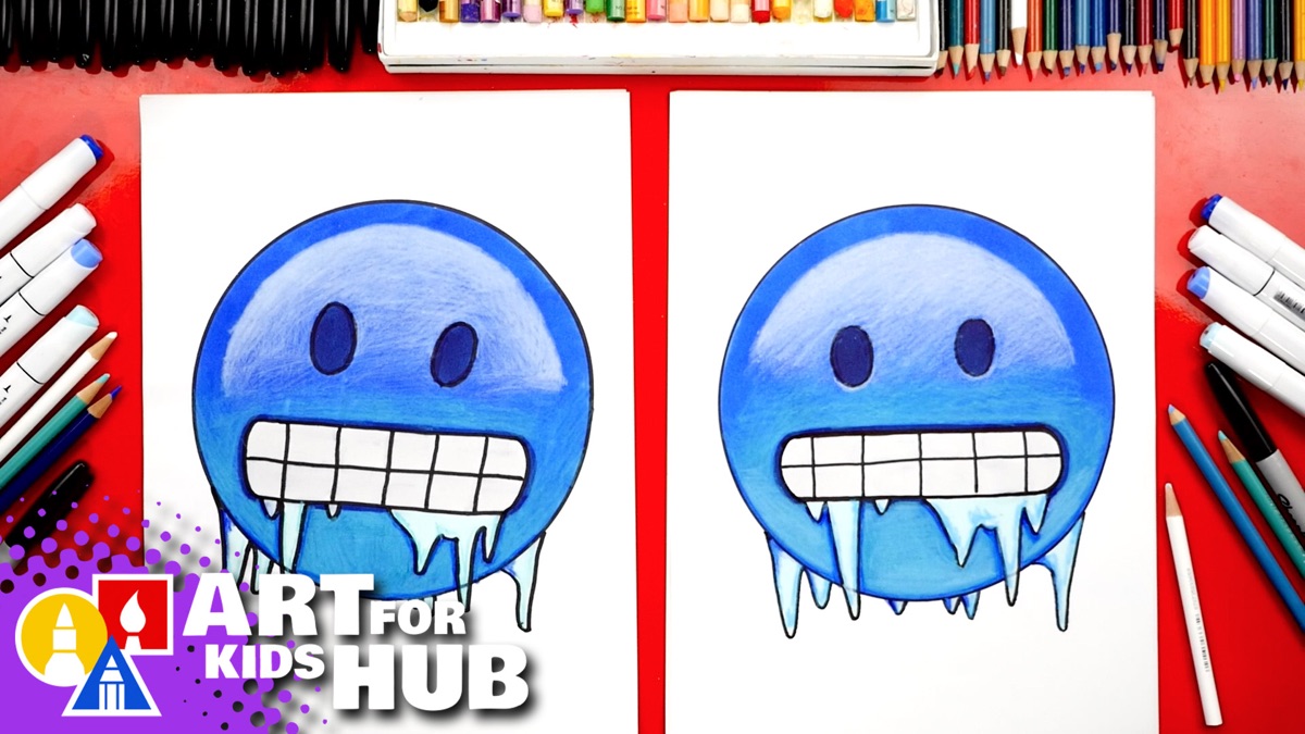 How To Draw The Frozen Face Emoji! - Art For Kids Hub (Season 2 ...