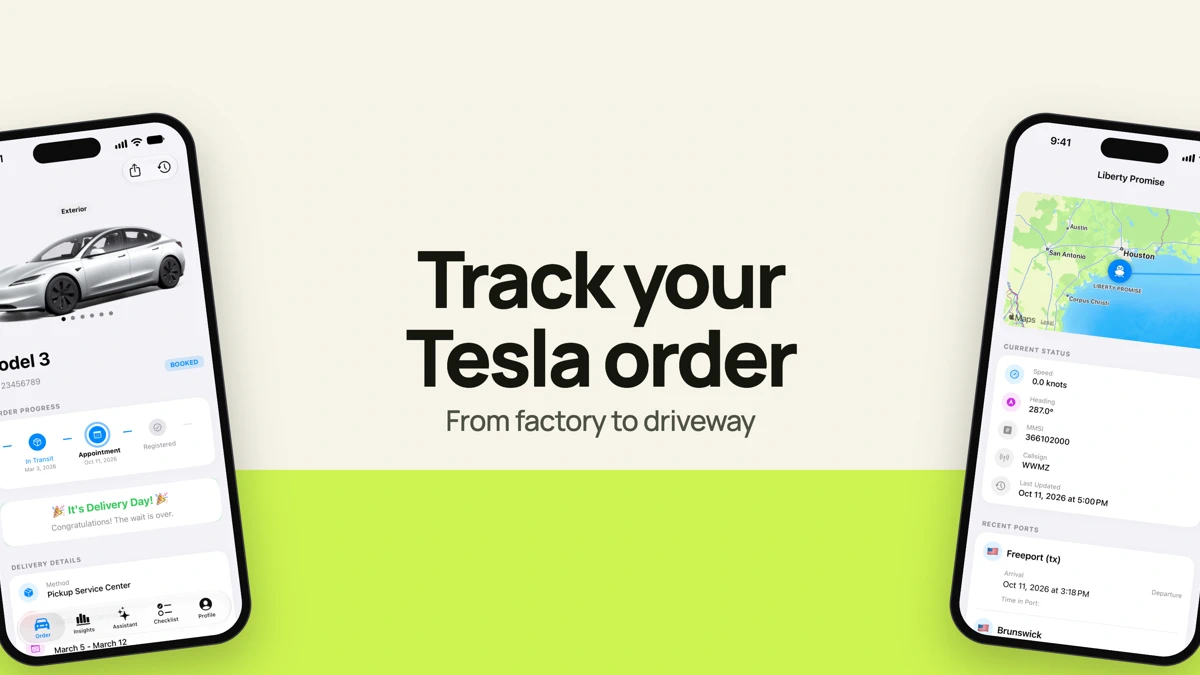 Delivery Status For Tesla App Store product page header