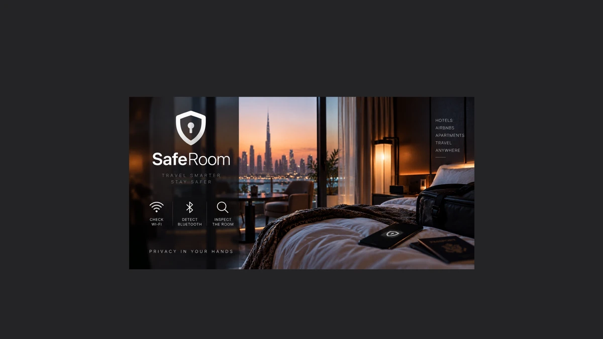 SafeRoom Travel Privacy App Store product page header
