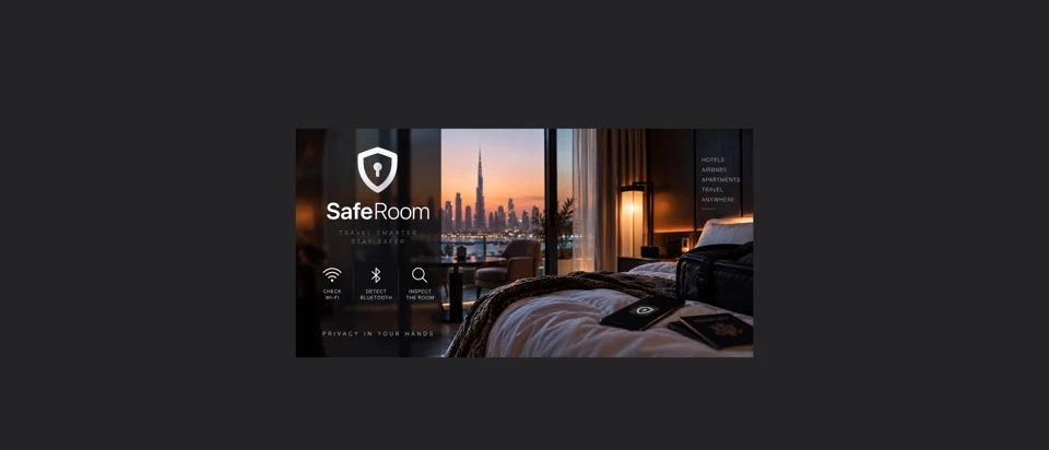 SafeRoom Travel Privacy App Store product page header