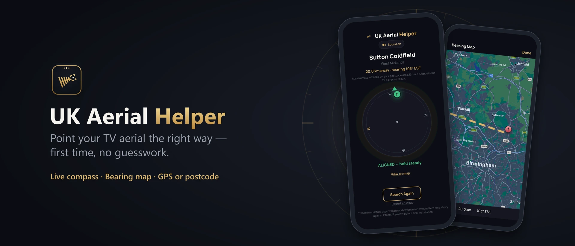 UK Aerial Helper product page header
