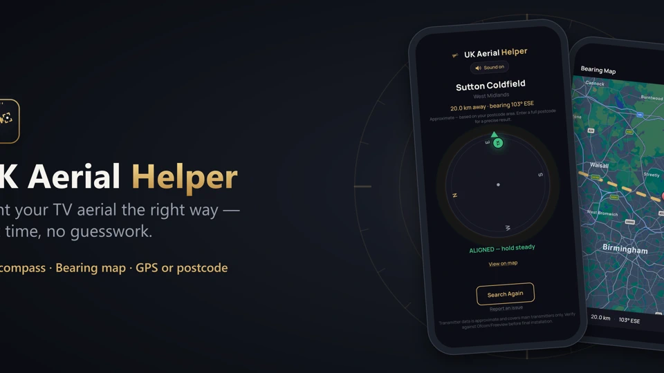 UK Aerial Helper App Store product page header