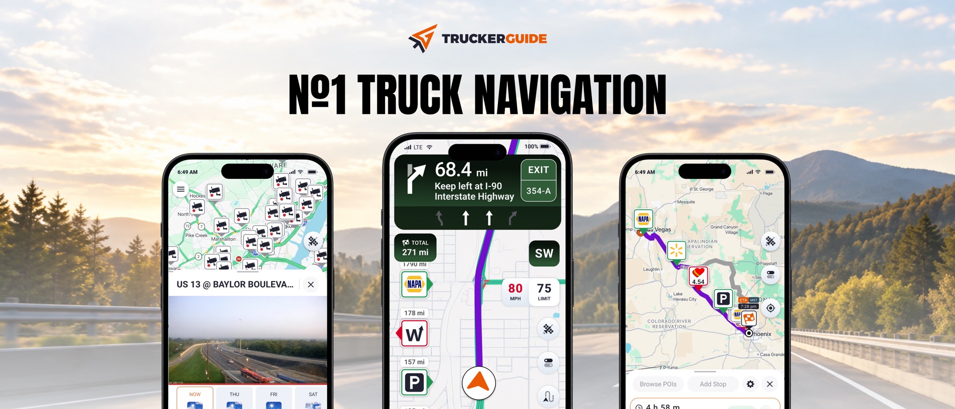 Trucker Guide: Truck GPS Maps product page header