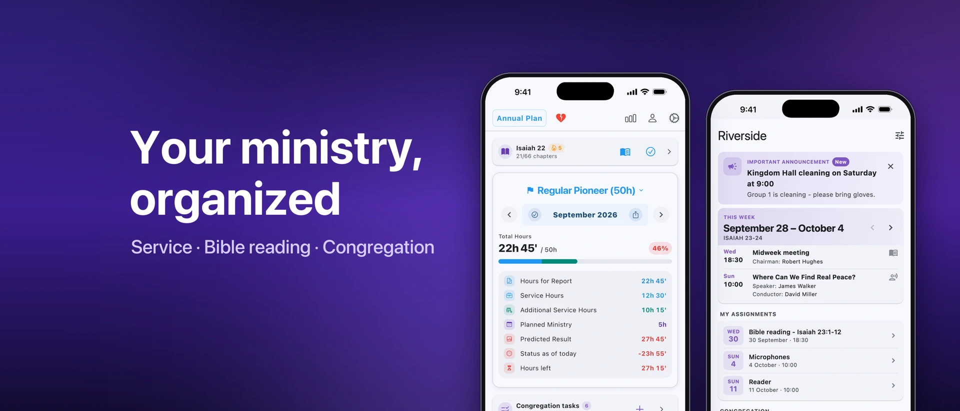 Ministry Assistant 2 product page header