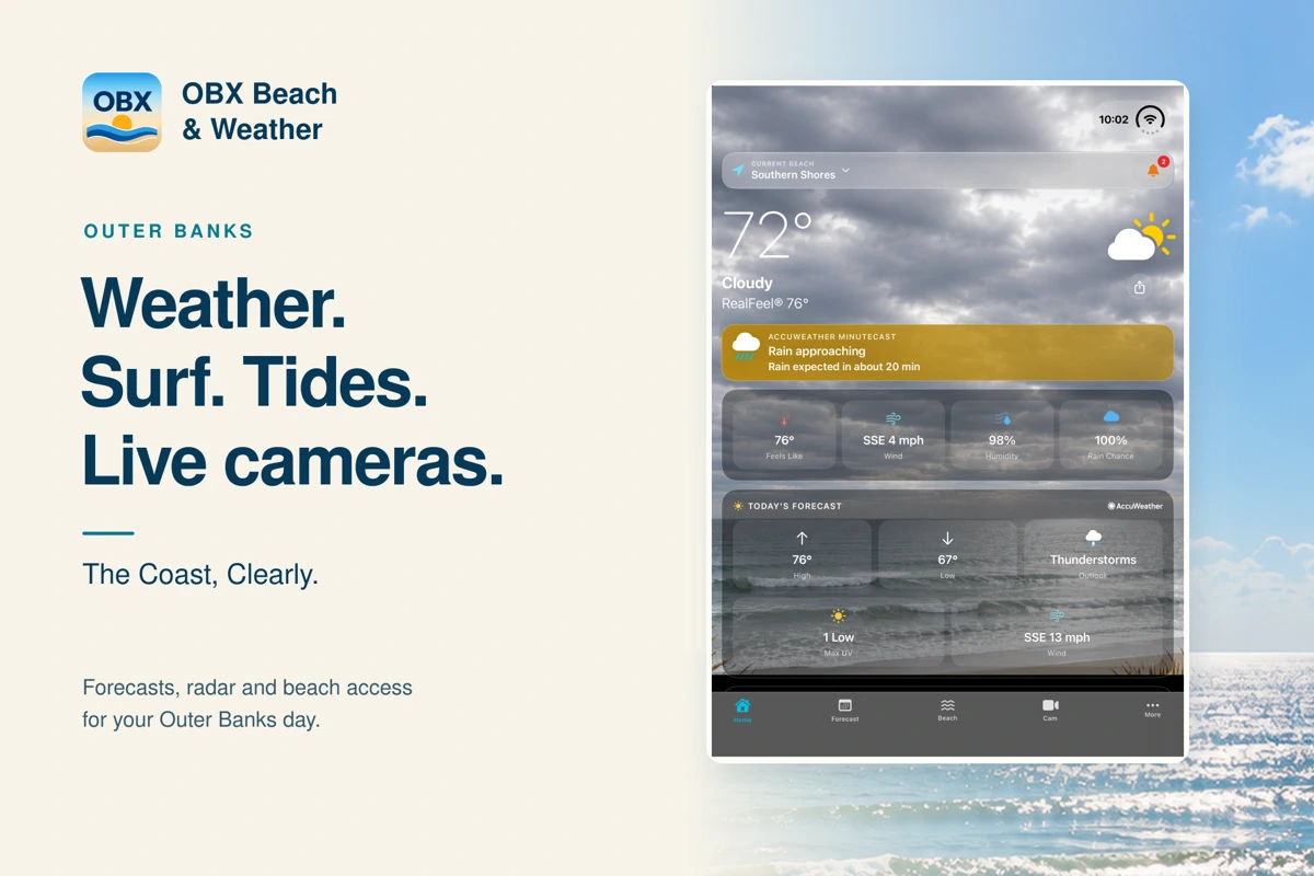OBX Beach & Weather search result