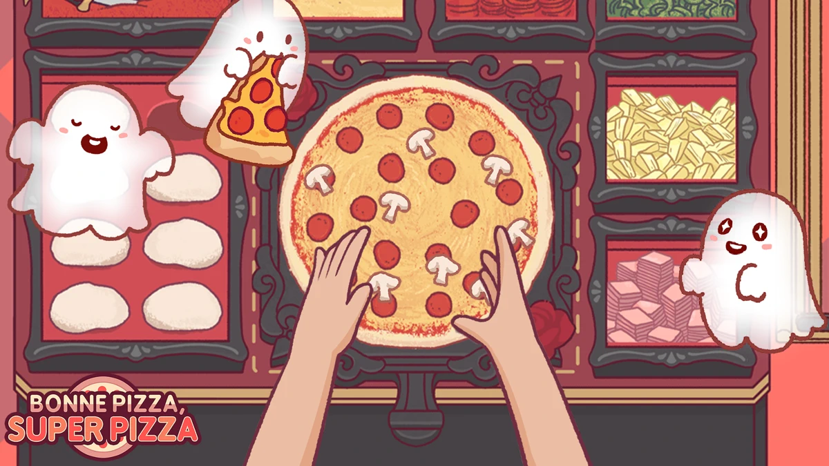 Good Pizza, Great Pizza search result, In-app event: Gothic Halloween Kitchen Set!