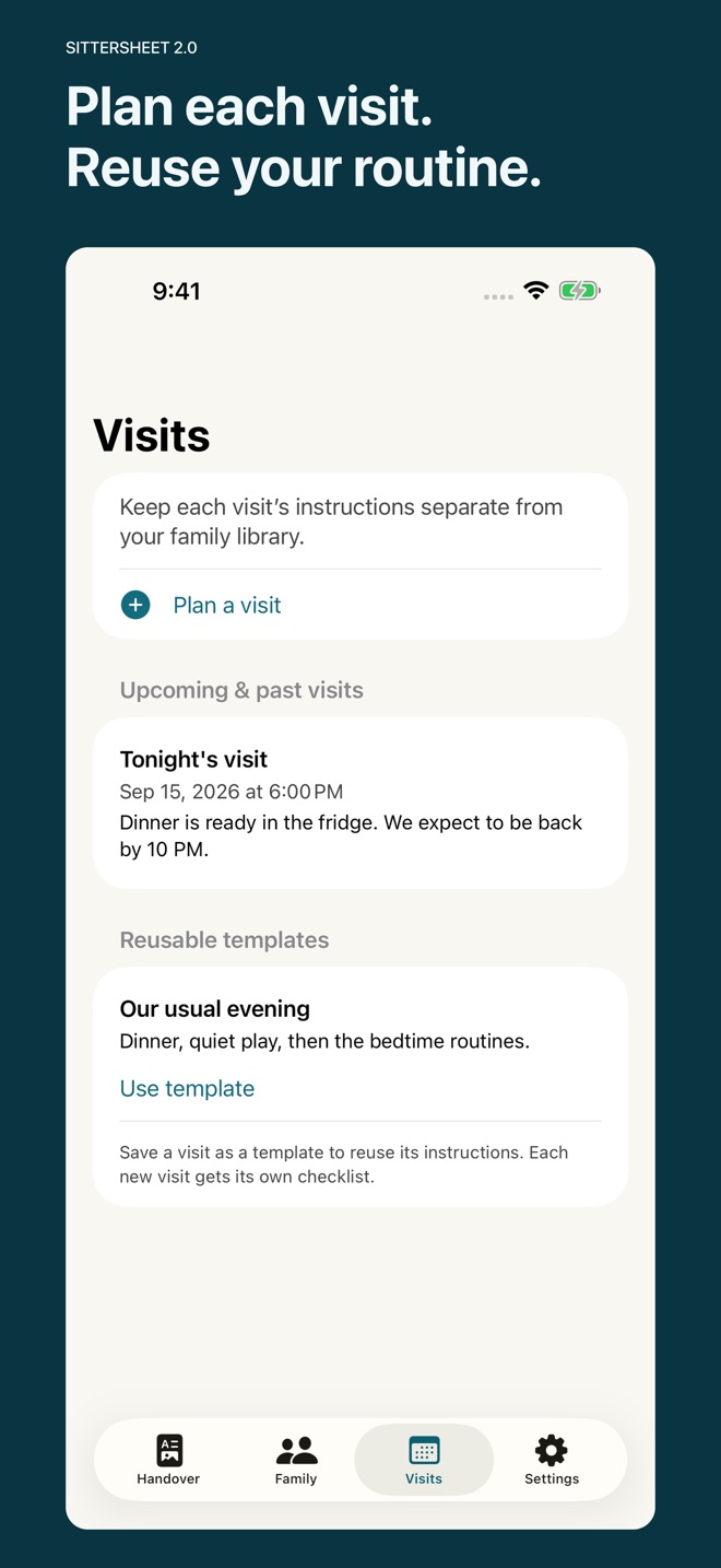 SitterSheet: Babysitter Notes screenshot 5
