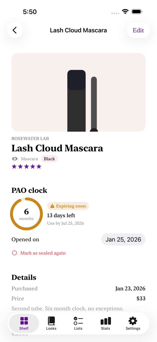 GlamShelf: Makeup Shelf screenshot 2