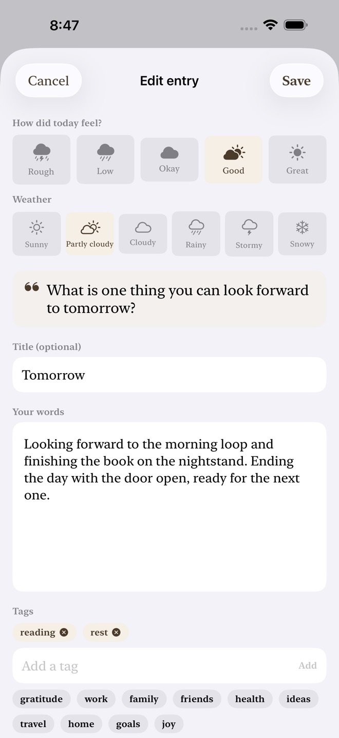 Inklet: Daily Journal screenshot 2