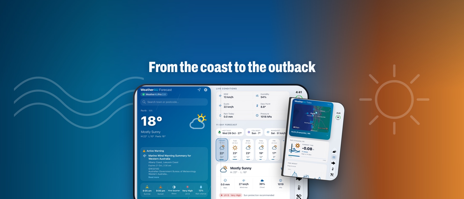 WeatherAU Forecast product page header