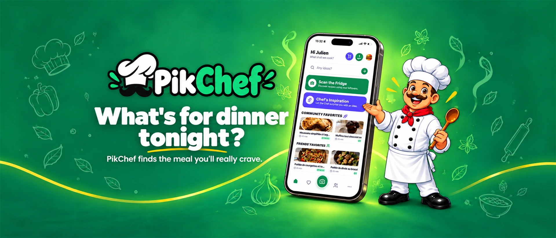 PikChef: Recipe & Meal Planner product page header