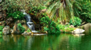 Relax at the Spa - Gentle Waterfall In Tropical Surroundings With Music for Relaxing and Meditation - Nature Sounds