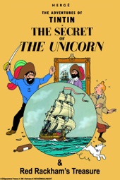Poster for The Adventures of Tintin: The Secret of the Unicorn & Red Rackham’s Treasure by Stéphane Bernasconi