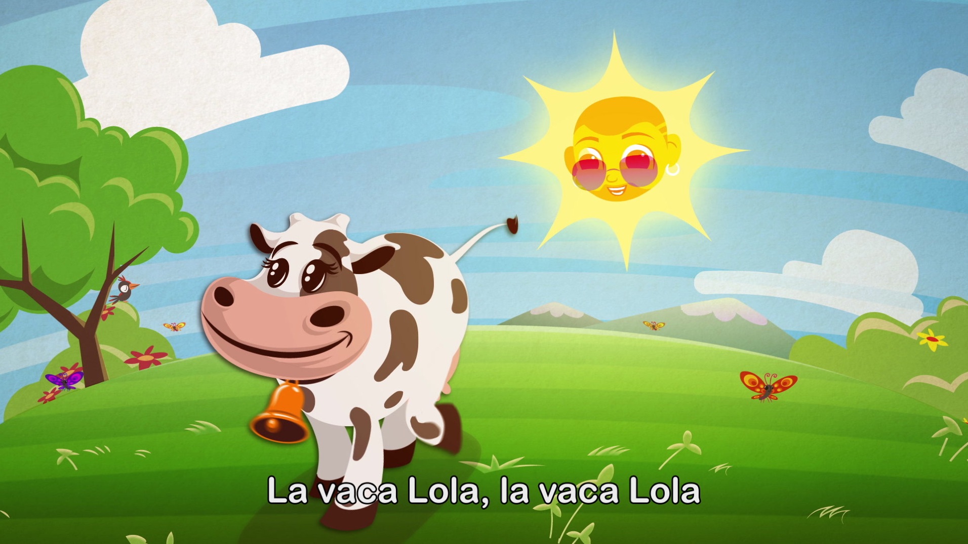 Видеоклип «La Vaca Lola (Feat. Nacho) [Lyric Video]» — Mini Stars.