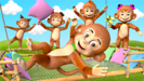 Cinq petits singes sautant sur le lit - HeyKids Comptine Pour Bébé