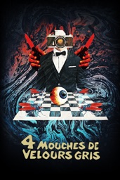 4 mouches de velours gris