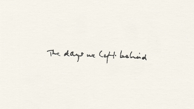 Days We Left Behind (Lyric Video)