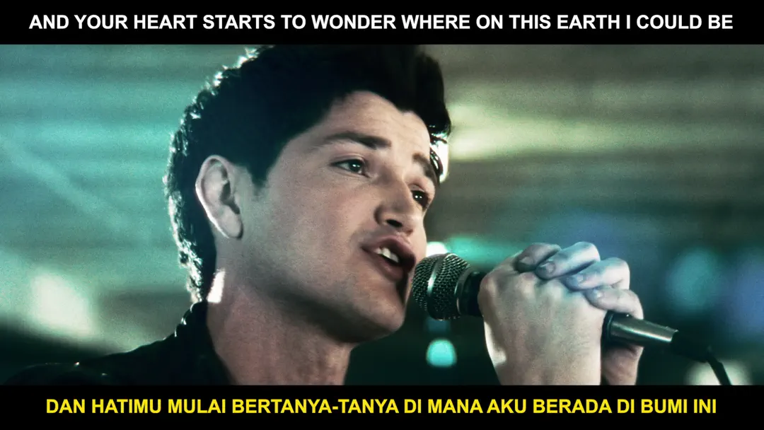 The Man Who Can't Be Moved (Lyrics in English and Indonesian)