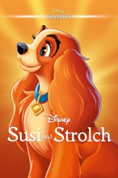 Poster for Susi und Strolch by Hamilton Luske, Clyde Geronimi & Wilfred Jackson