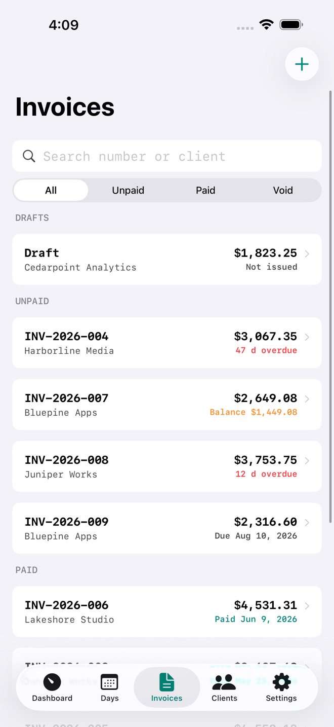 DayRate: Freelance Days screenshot 4