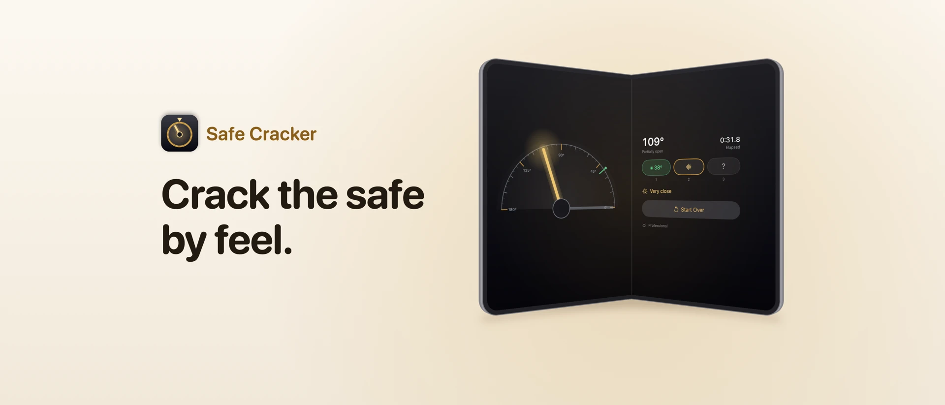 Safe Cracker: Feel the Hinge product page header