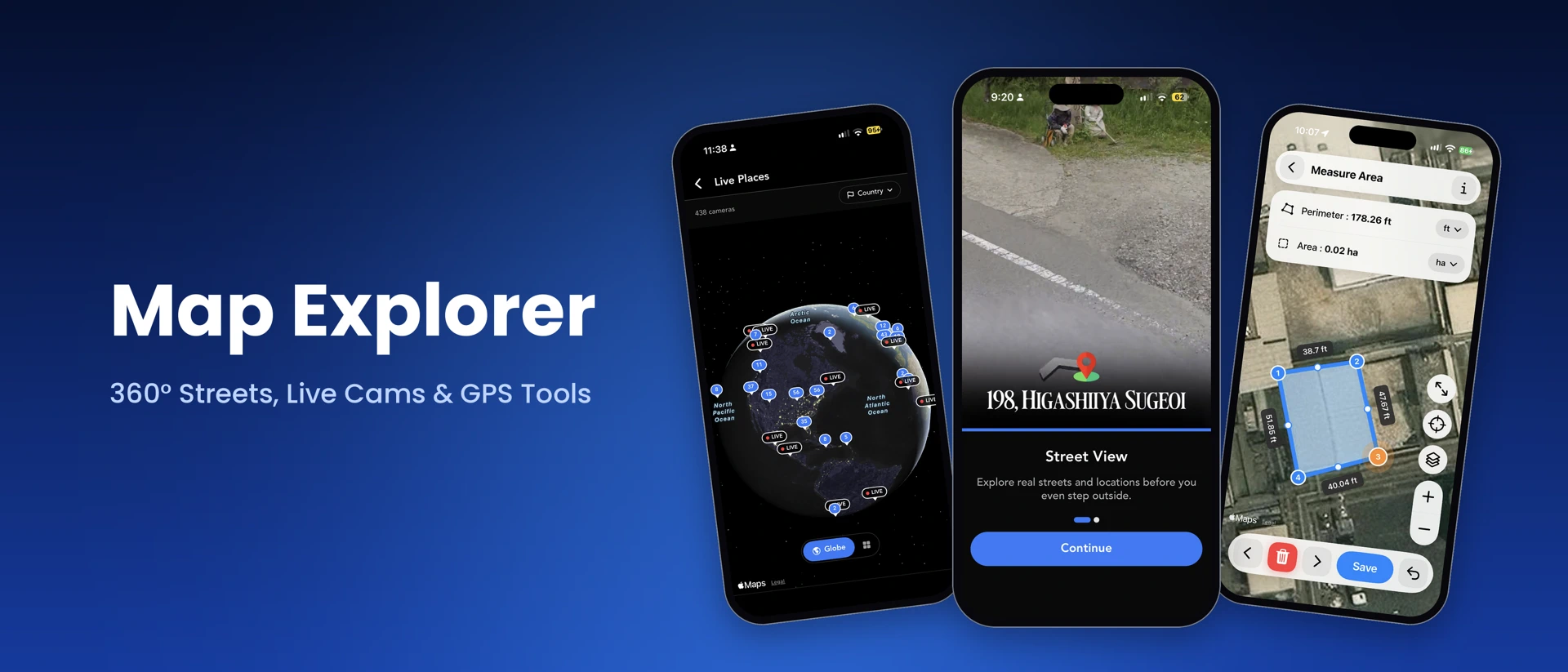 Live Street Map: Map Explorer product page header