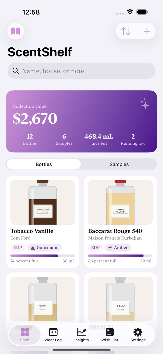 ScentShelf: Fragrances screenshot 1