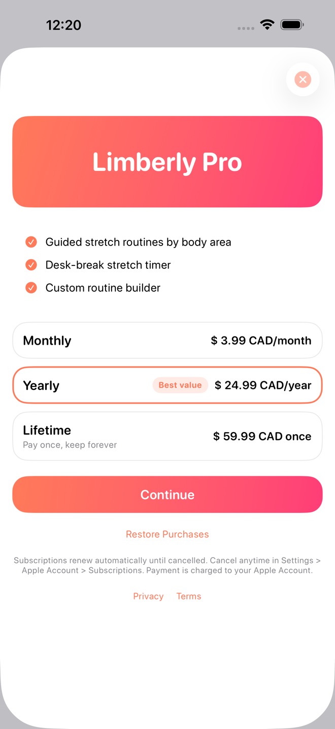 Limberly: Daily Mobility screenshot 4