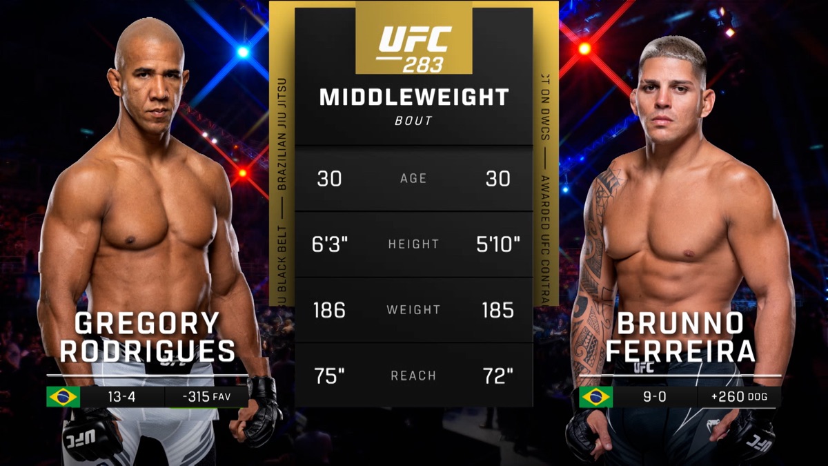 ‎283: Gregory Rodrigues vs. Brunno Ferreira Prelims - UFC 167: St ...