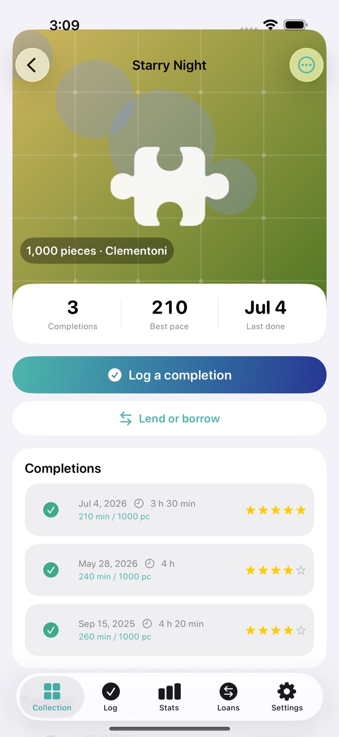 PieceCount: Puzzle Log screenshot 4