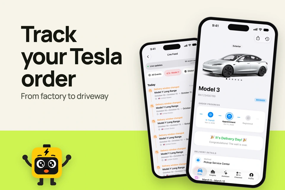 Delivery Status For Tesla App Store search result