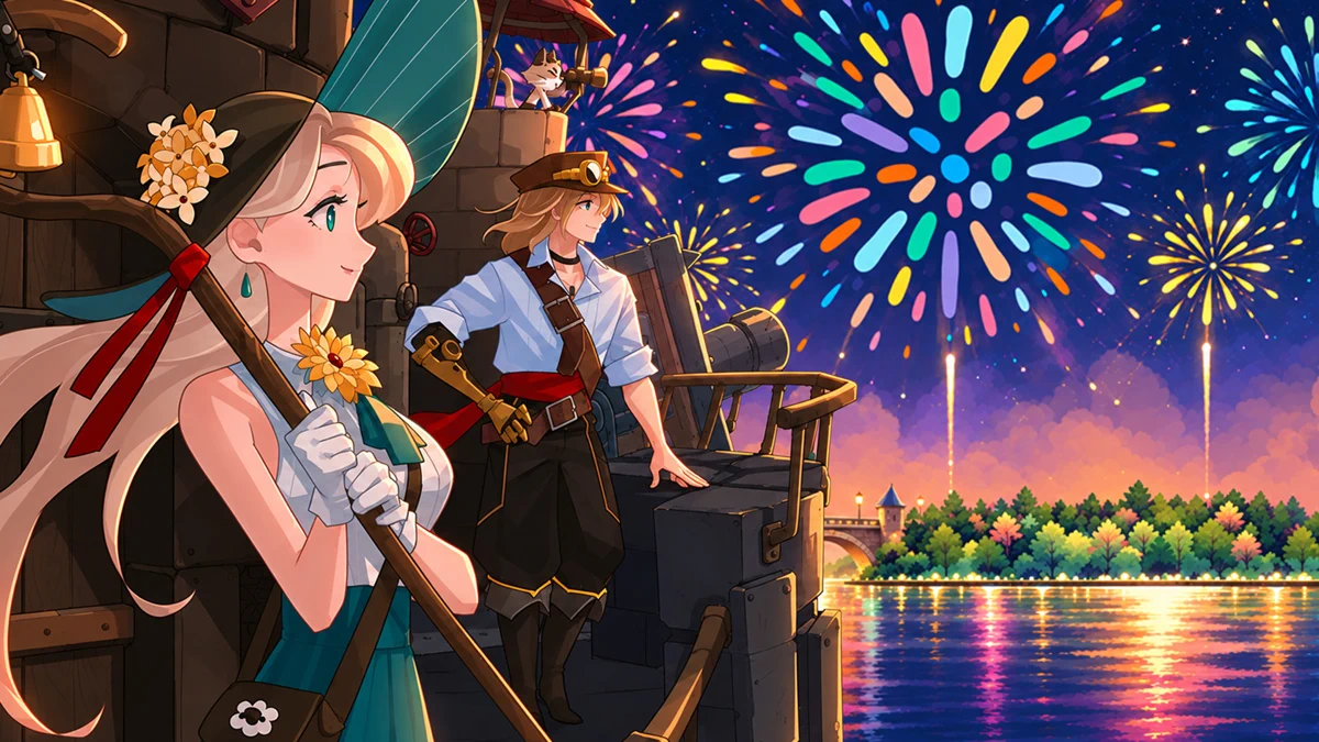 Fortress Saga: Idle AFK RPG search result, In-app event: Fireworks Check-in Open!