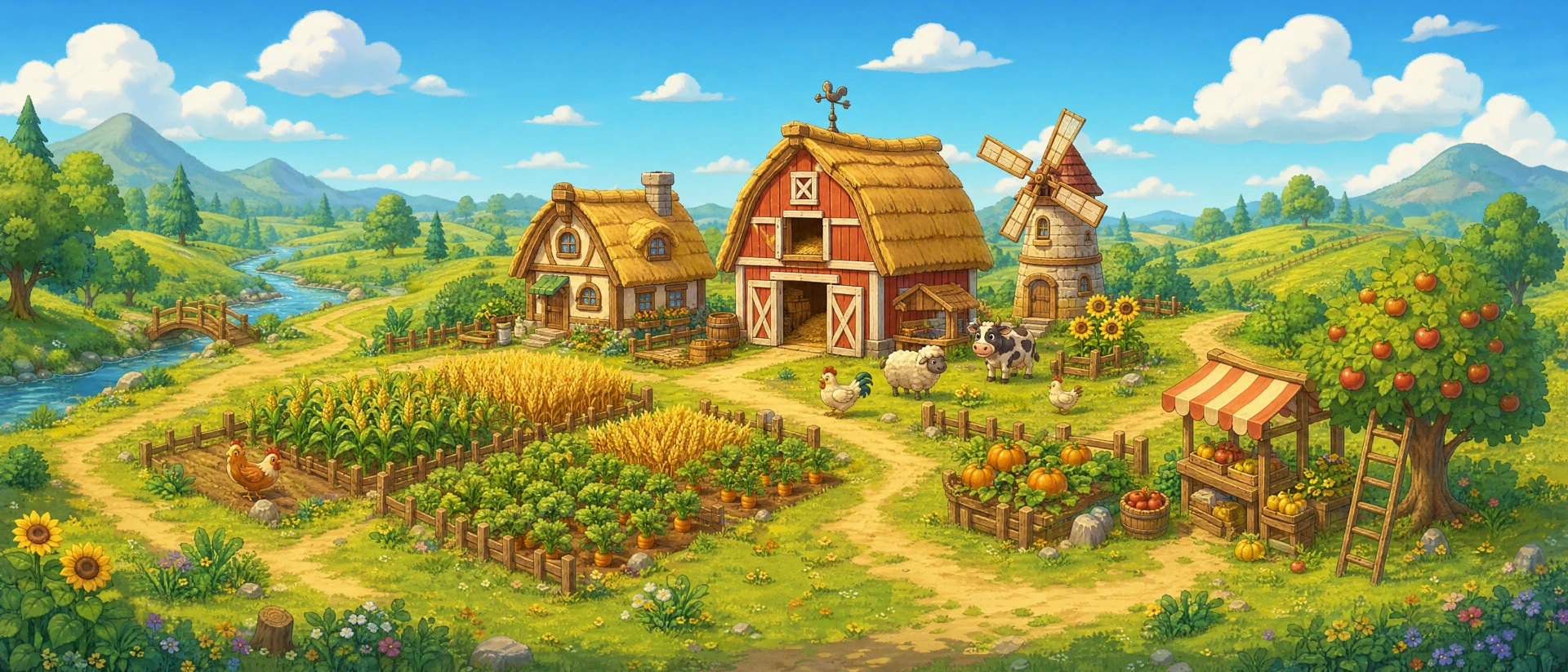 Tiny Harvest: Cozy Farming product page header