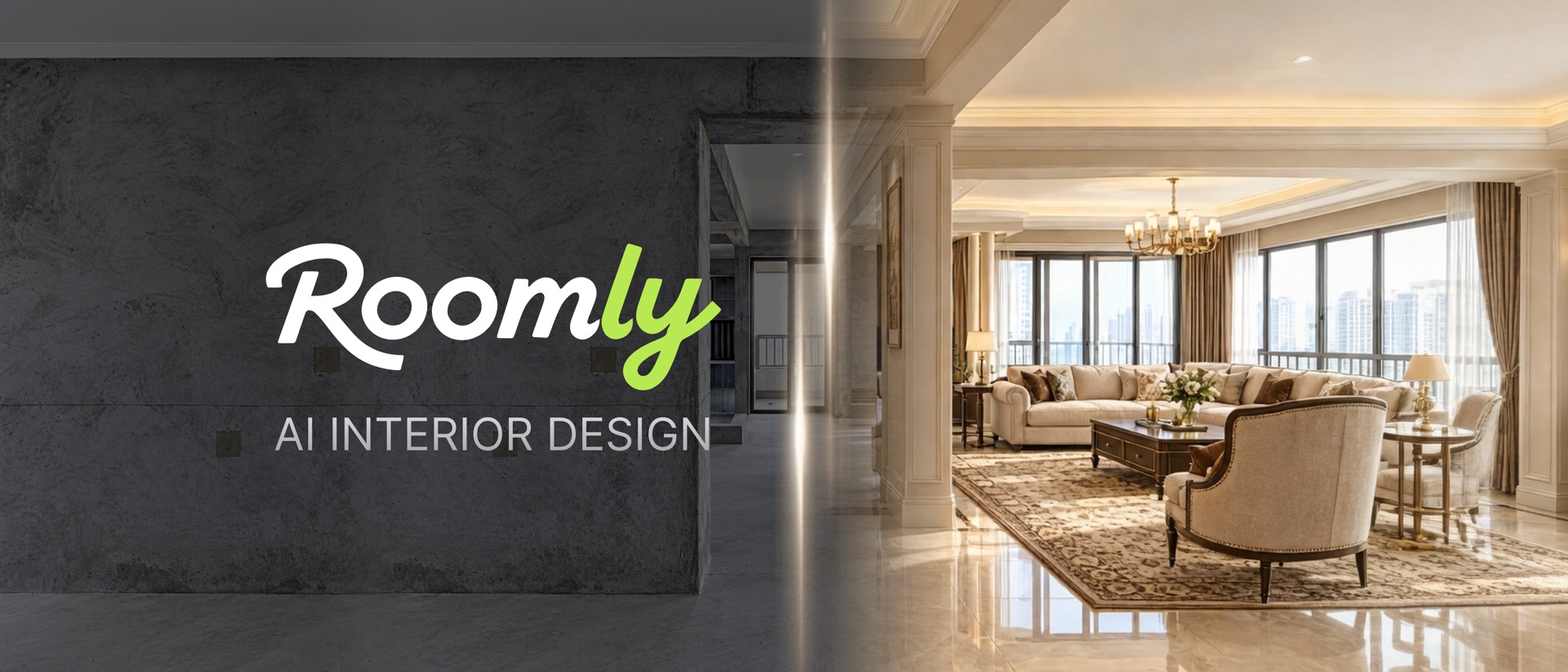 Roomly - AI Interior Design product page header