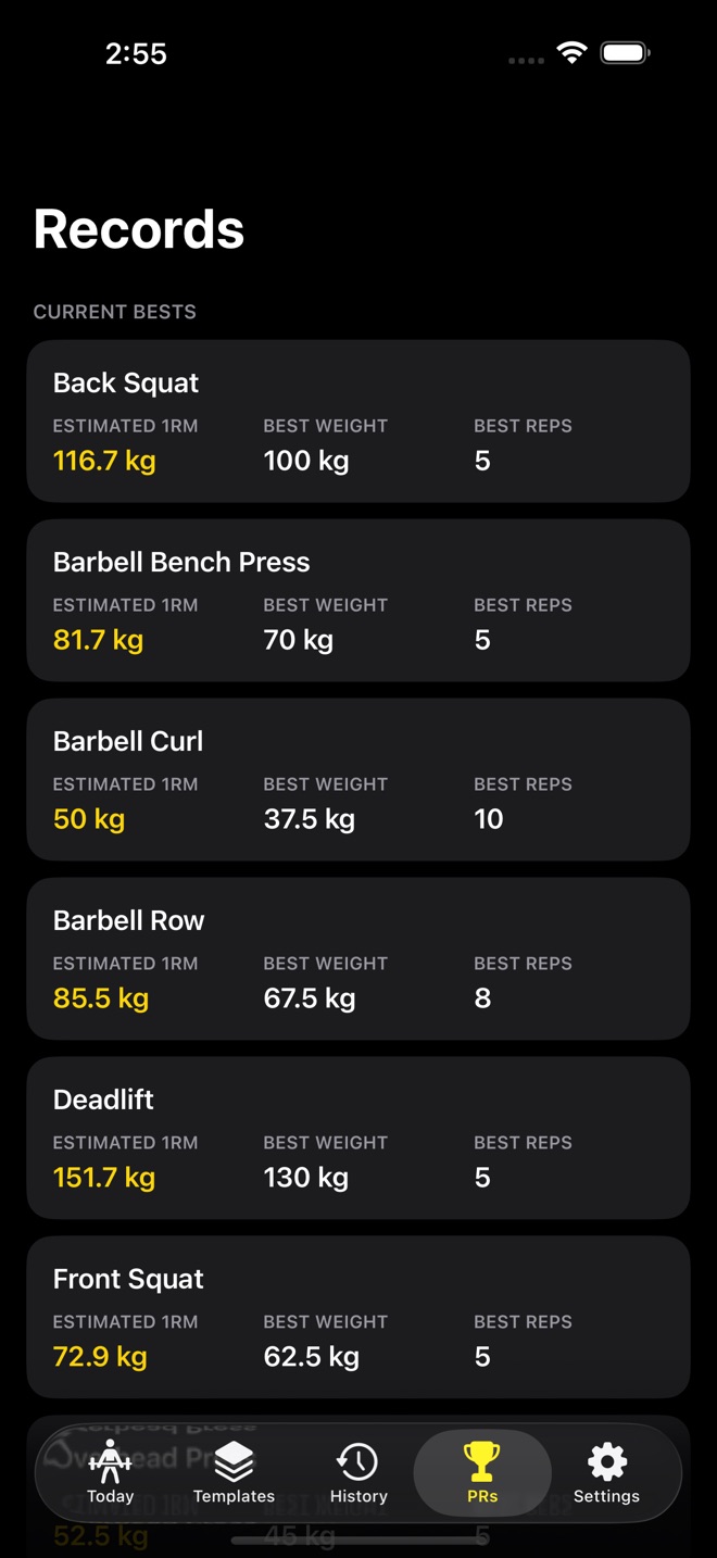 LiftLedger: Workout Log capture d’écran 3