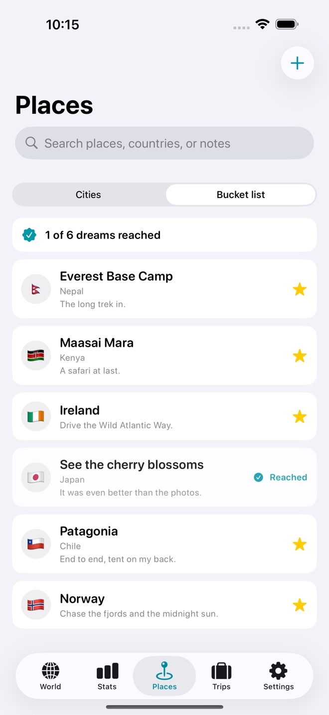 GlobeTally: Places Visited screenshot 5