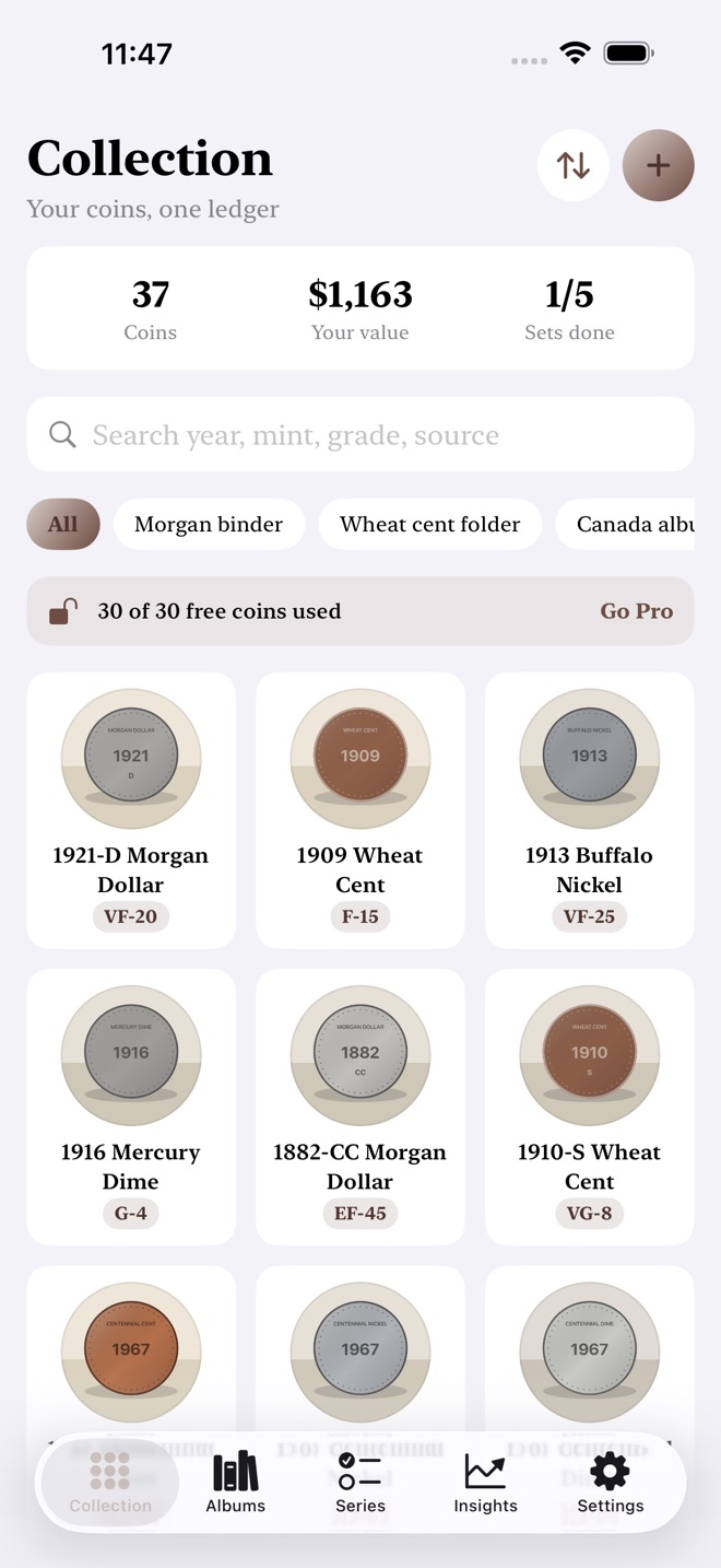 MintMark: Coin Collection capture d’écran 1