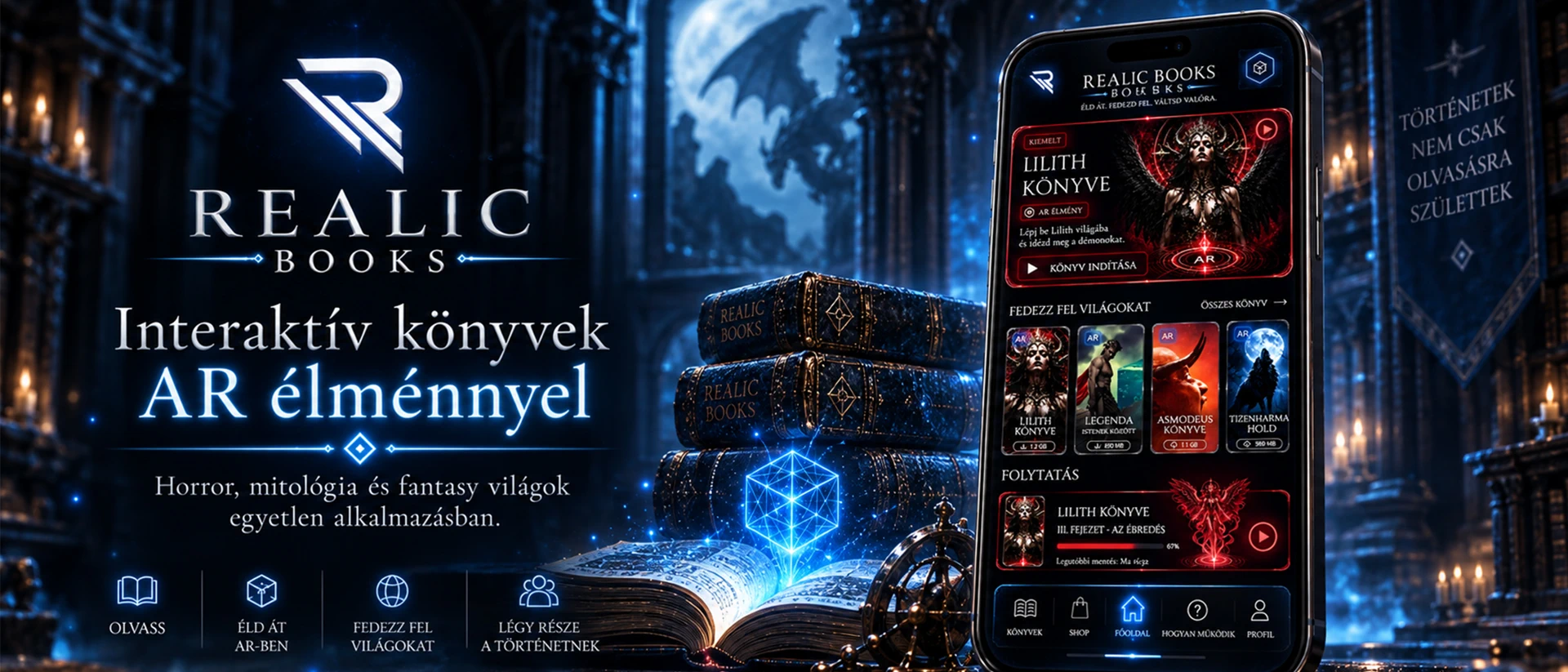 Realic Books product page header