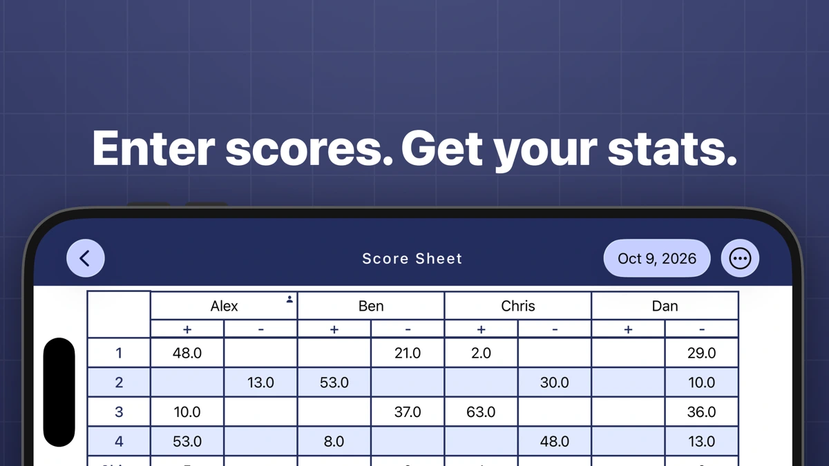 JongBook: Mahjong Score Sheet App Store product page header