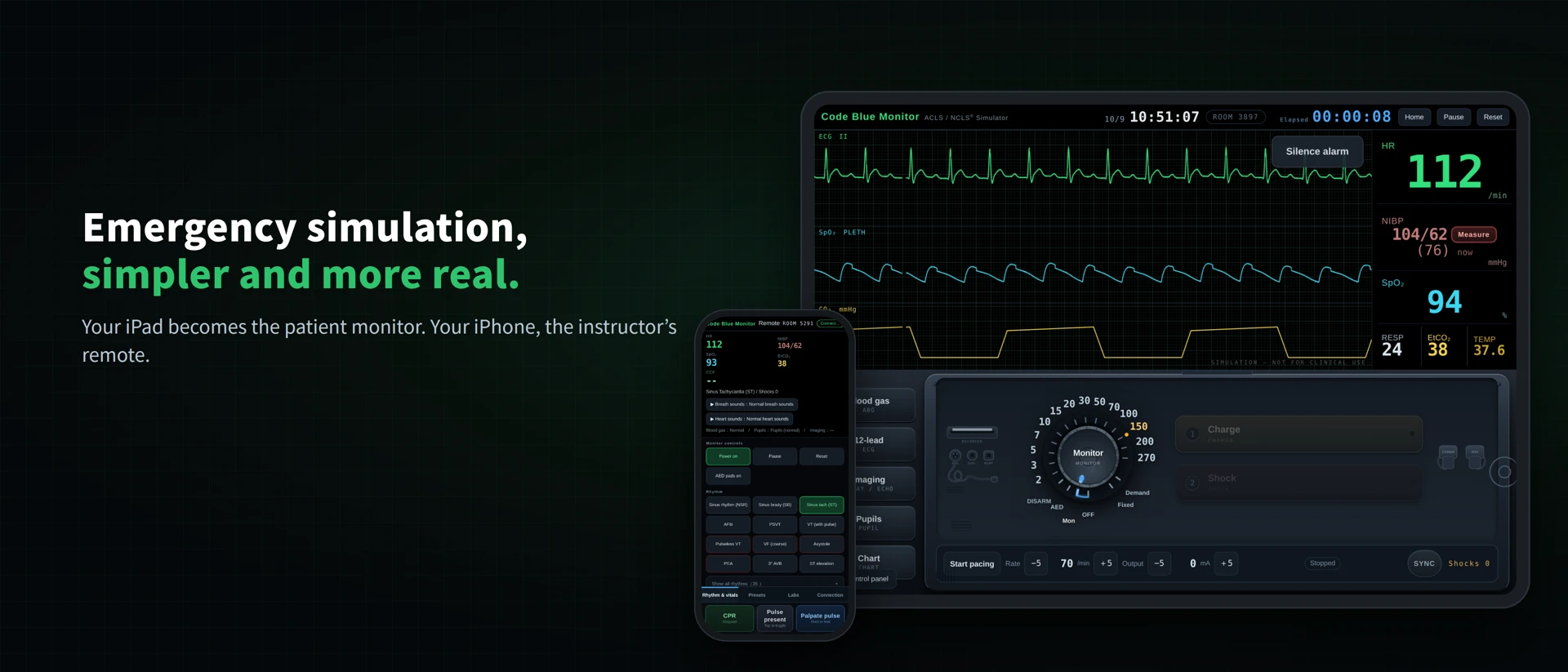 Code Blue Monitor Pro product page header