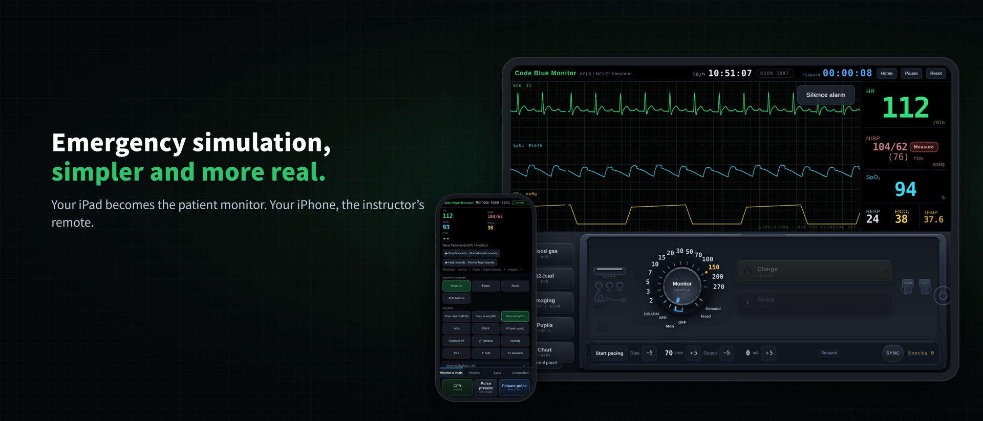 Code Blue Monitor Pro product page header