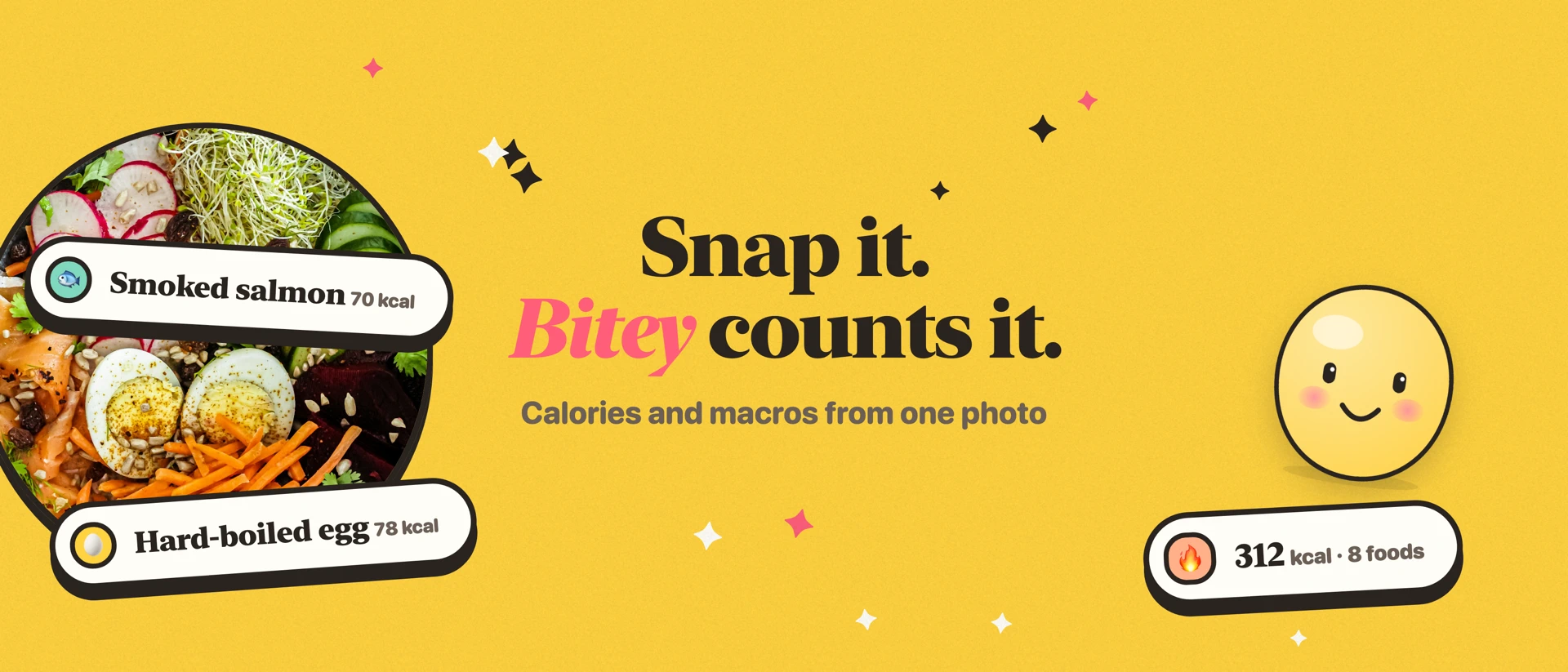 Bitey - AI Calorie Counter product page header